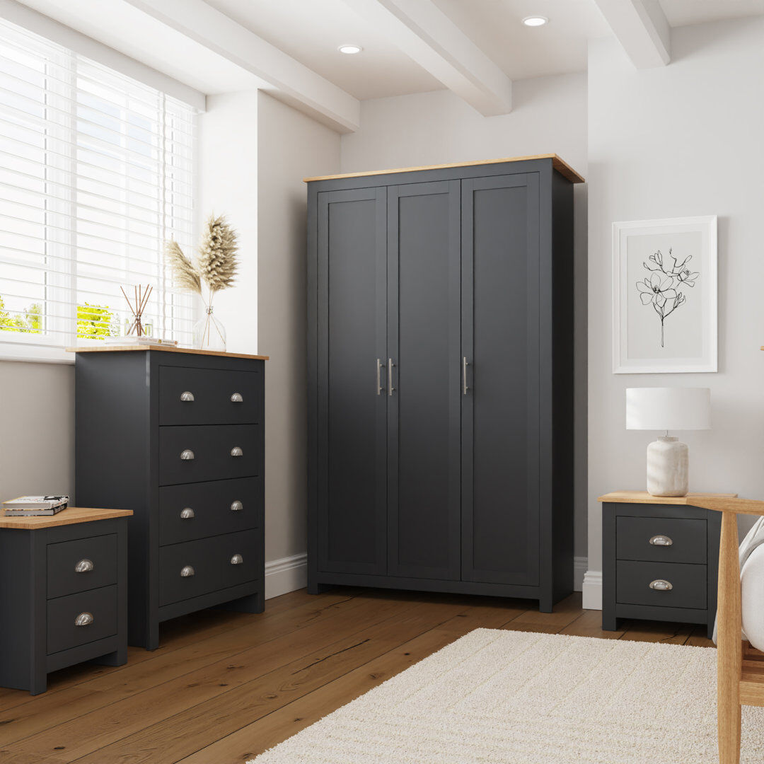 Three Posts Kenneth 4 Piece Bedroom Set Blue