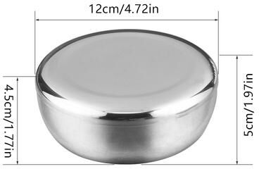 Friendly Fresh Finds Single Layer Anti Scalding Stainless Steel Rice Bowl With Cover Ideal For Children And Family Meals l