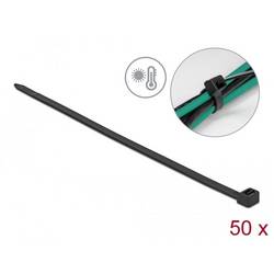 Delock 19558 Kabelbinder Schwarz Witterungsstabil, Hitzestabilisiert 50 St.