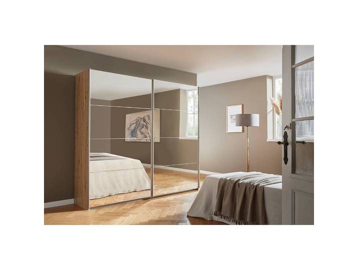 Schwebetürenschrank reflect 180cm Braun/Eiche Artisan Dekor