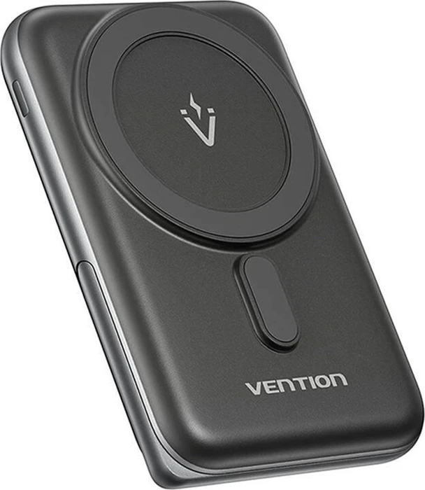 Vention 10000mAh Magnetic Wireless Power Bank (USB-C + Wireless) 20W Black