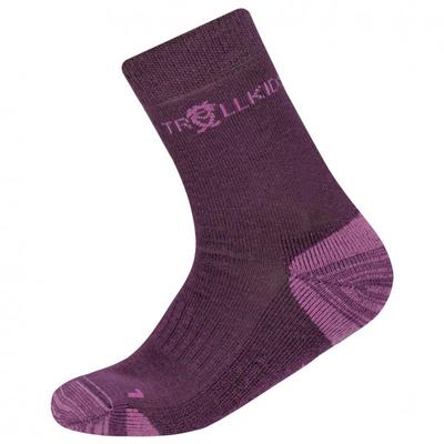 Trollkids - Kid's Preikestolen Hiking Socks 2-Pack - Wandersocken 35-38 | EU 35-38 lila