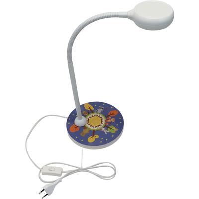 NIERMANN Tischleuchte "Waldtiere, Kinderlampe, Kinderzimmer", bunt (mehrfarbig), 1, H: 43cm, 1 Stk., Leuchten, Flexiebler Holzsockel, Tischleuchte