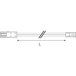 ISOLED MiniAMP Verlängerung male-female, 2-polig, weiß, max. 3A, 100cm ISO-114495