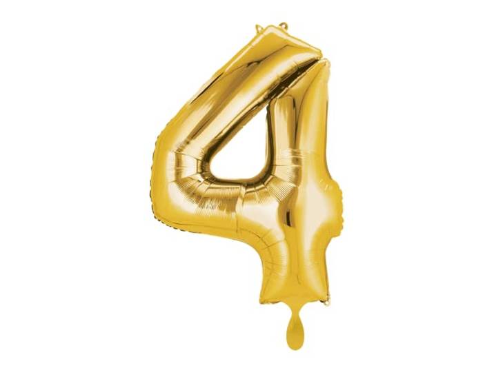 Mid Size Number 4 Gold