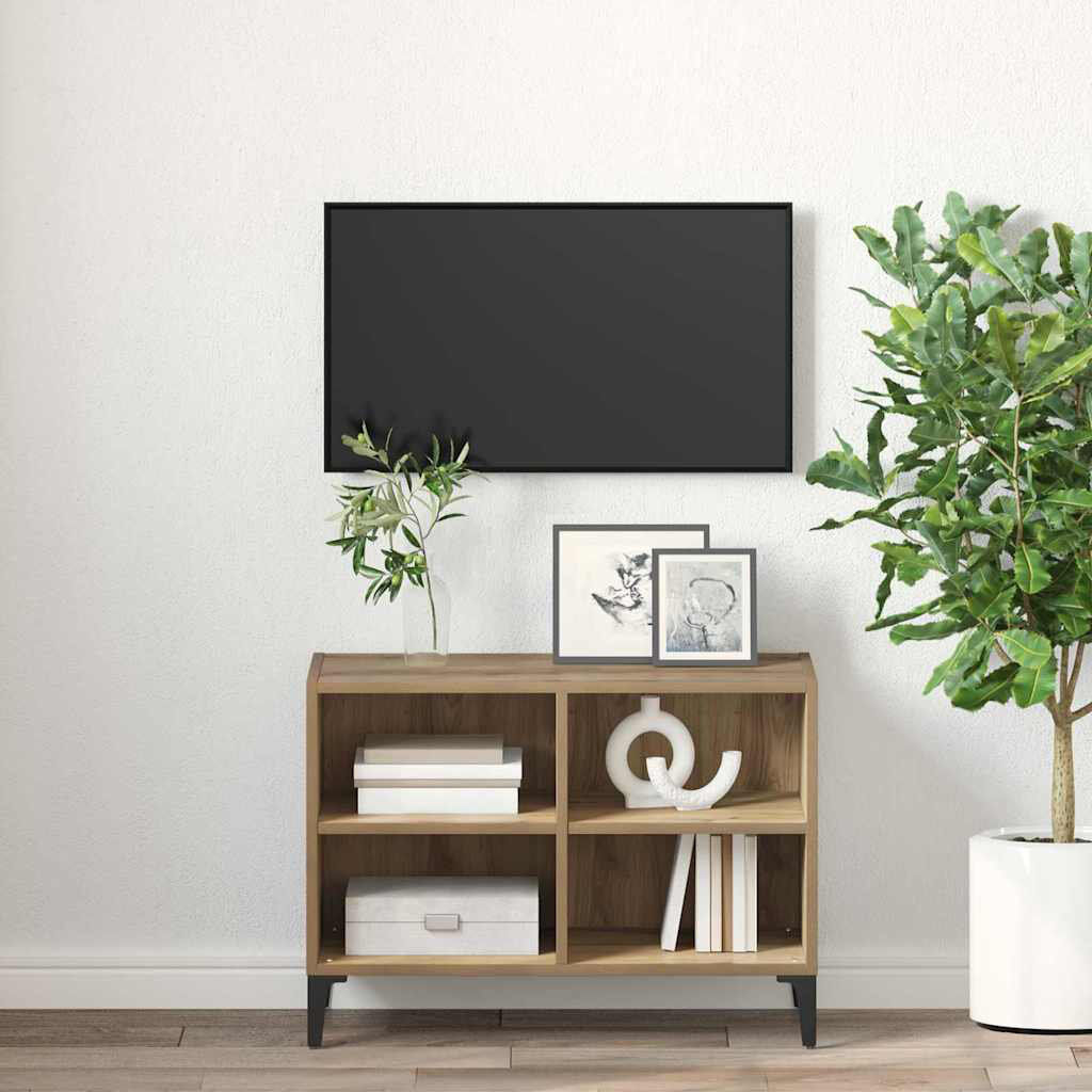 Natur Pur TV Cabinet 69.5 X 30 X 50 Cm Engineered Wood Natural 78"