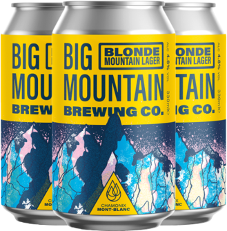 Pack de 3 bières - Blonde mountain lager - Brauerei Big Mountain - 33 cl x 3 - 0.99L
