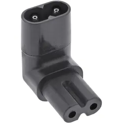 INLINE Netzadapter IEC 60320 C8 / C7, oben/unten gewinkelt 2pol,