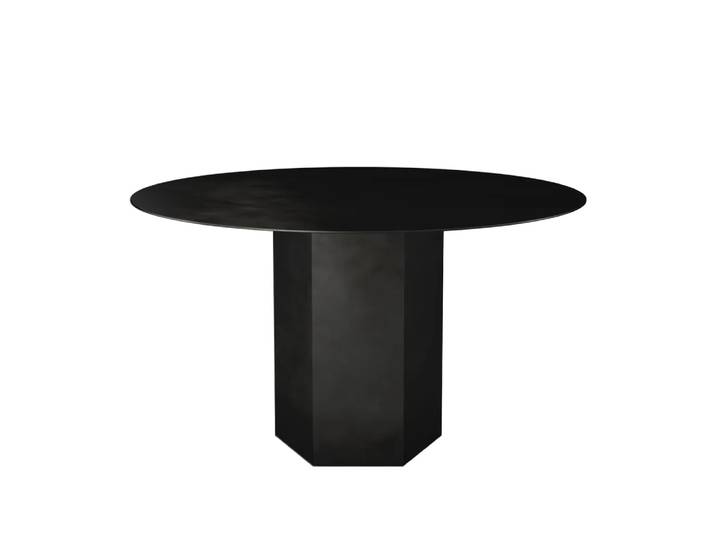 GUBI Table à manger Epic Steel midnight black