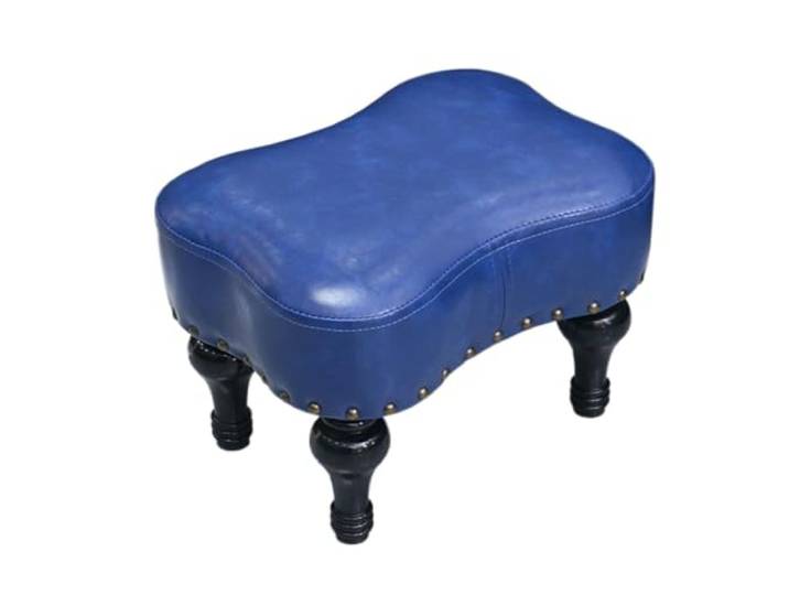 GTOULHH Sitzhocker Ottoman Hocker Fußhocker, Kleine Fußstütze, Niedriger Hocker for Eingangsbereich Und Wohnzimmerdekor Moderne für Wohnzimmer(Blue)