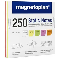Magnetoplan Moderationskarten »Static Notes« 100 x 100 mm mehrfarbig, 10x10 cm