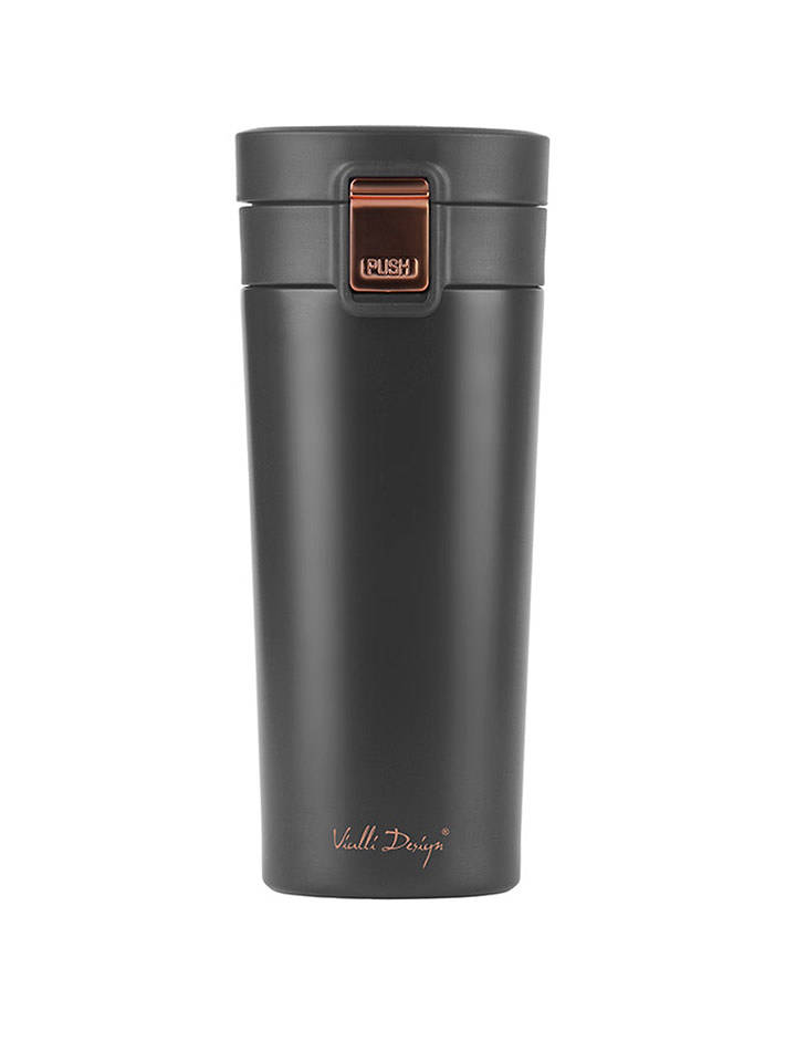 Vialli Design Thermobecher in Schwarz - 400 ml - onesize