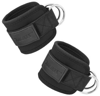 Uplift Picks AOLIKES Padded Cable Machine Ankle Cuff black (1 Pair)