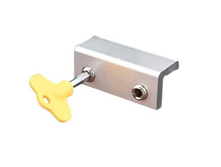 Fensterscharniere, 2PCS Schiebeflügel Stopper Schrank Schlösser Riemen Türen(Silver Type 3)