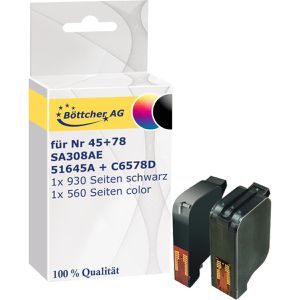 kompatibel für HP 45+78 SA308AE schwarz Druckerpatronen