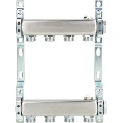 Heizkreisverteiler ABM, DN 25 (1'') Edelstahl, 10 Heizkreise ohne Ventile