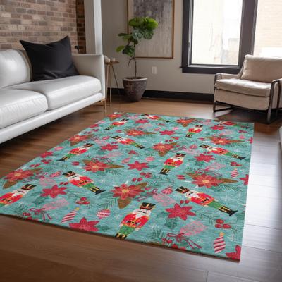 Addison Rugs Machine Washable Indoor/ Outdoor Christmas Nutcracker Chantille Rug