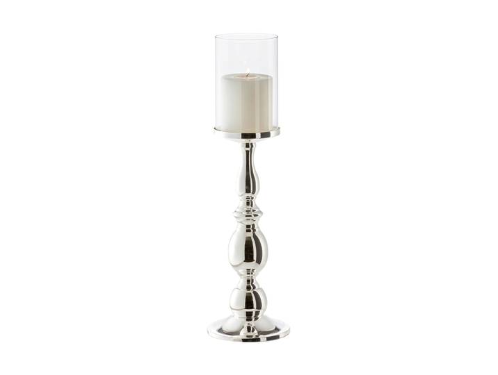 Premium Windlicht & Kerzenständer „Mascha“- edel versilbert und anlaufgeschützt Höhe 45 cm EDZARD