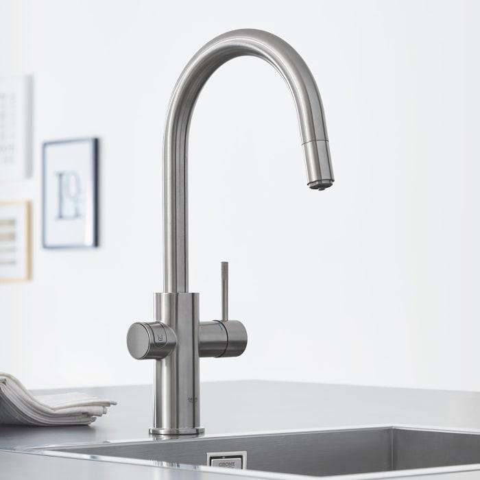 GROHE Blue Home C-Auslauf Starter Kit mit herausziehbarem Auslauf