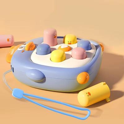 Inspired Finds Cartoon Whack A Mole Montessori Baby Knocking Toy blue