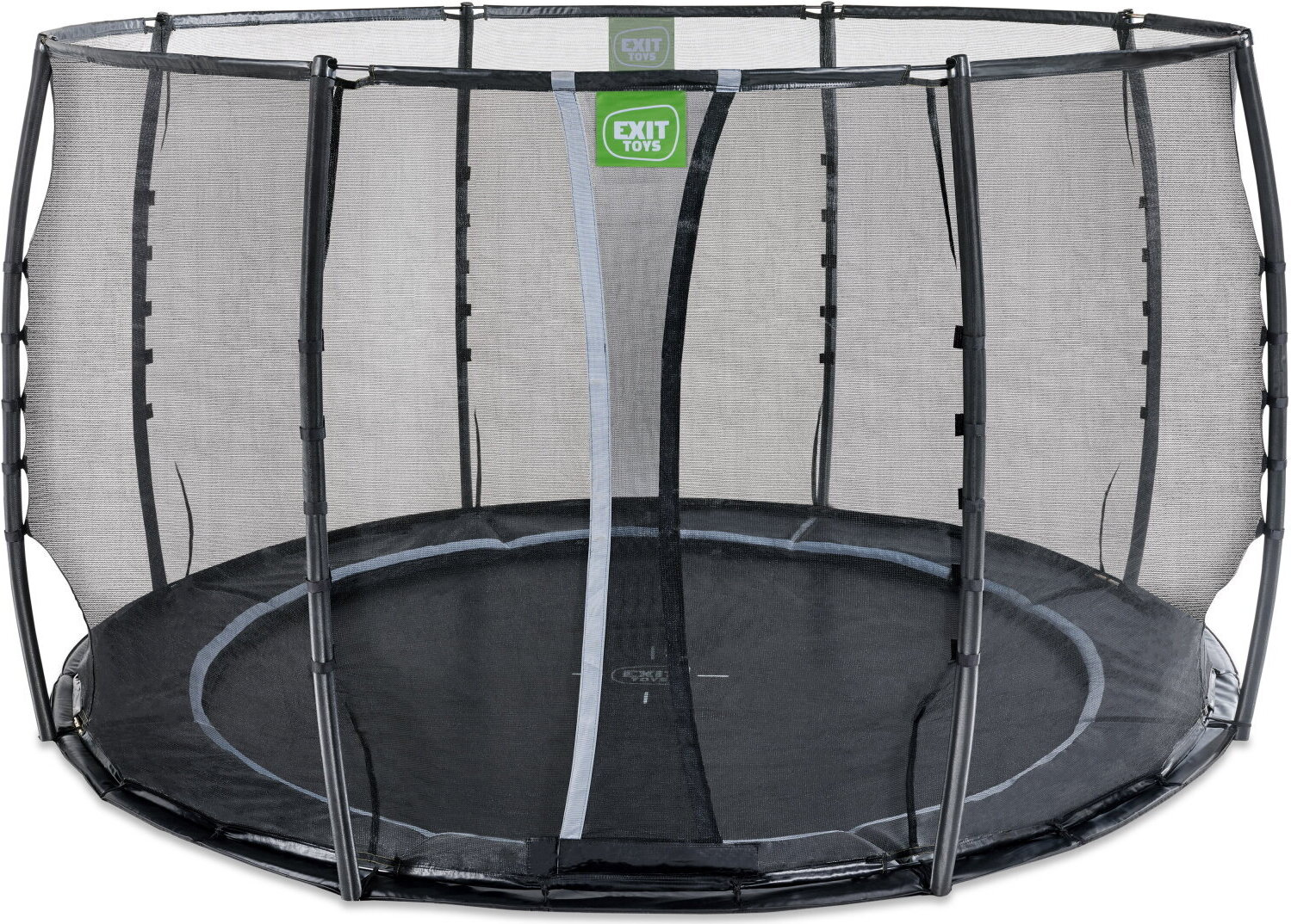 EXIT Dynamic groundlevel trampoline ø305cm met veiligheidsnet - zwart