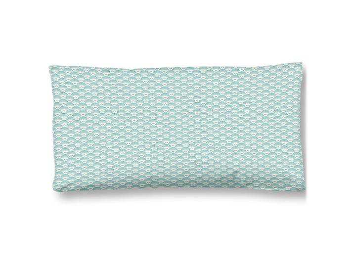 Mako-Satin-Bettwäsche Claudine 80 x 40 cm Blau/Grün/Multicolor