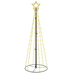 vidaXL LED-Weihnachtsbaum Kegelform Warmweiß 108 LEDs 70x180 cm
