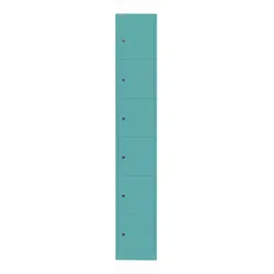 Schließfachschrank Office | 6 Fächer, Tiefe 457 mm - 659 aquamarin