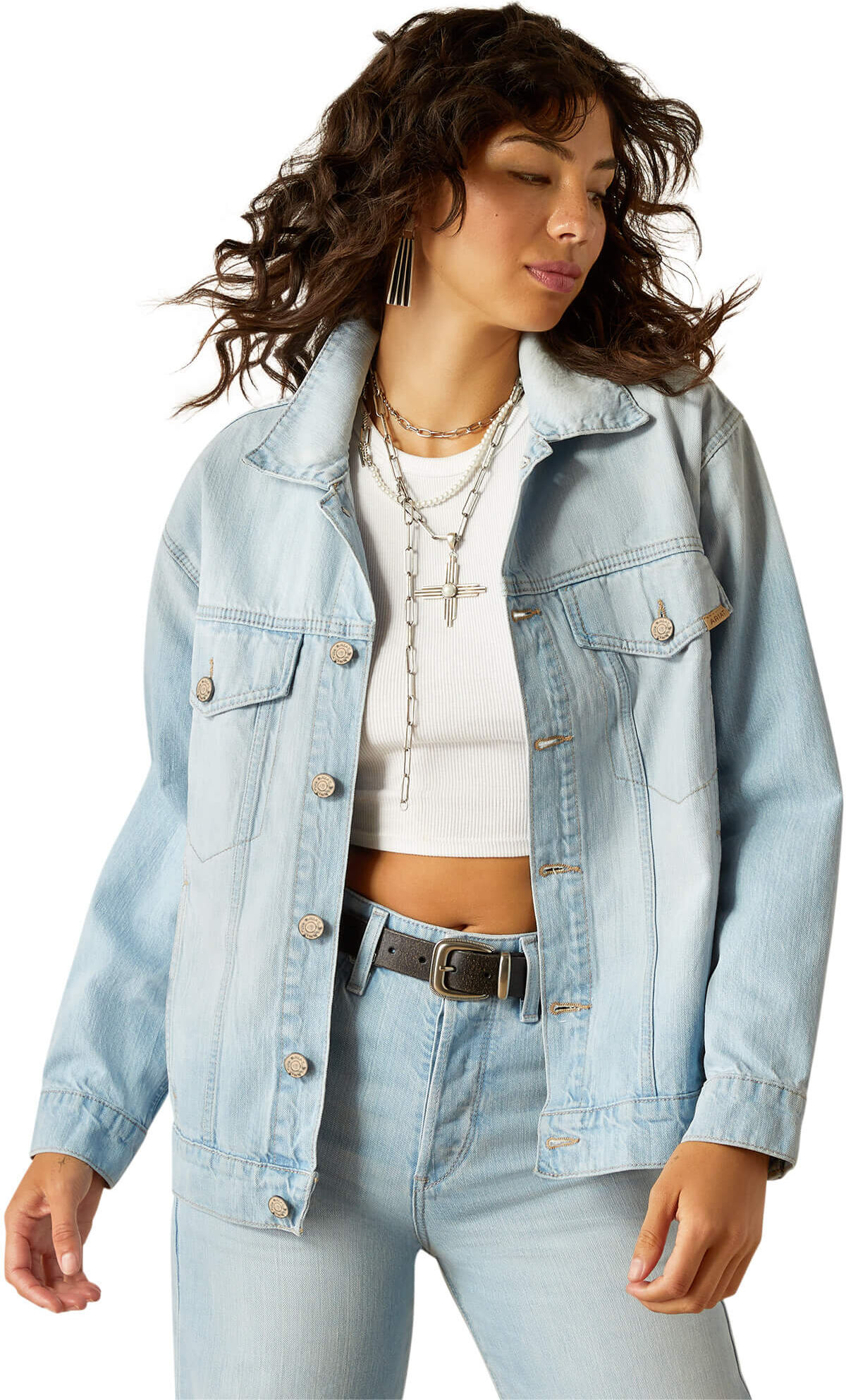 Women's Oversized Trucker Jacket in Zuma, Size: XL by Ariat