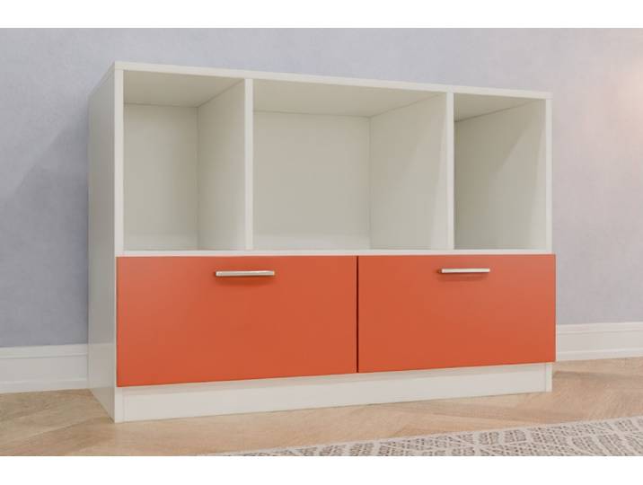 TV-Möbel nach Maß - RAL 2012 Lachsorange - 80x115x52cm - Individuell konfigurieren