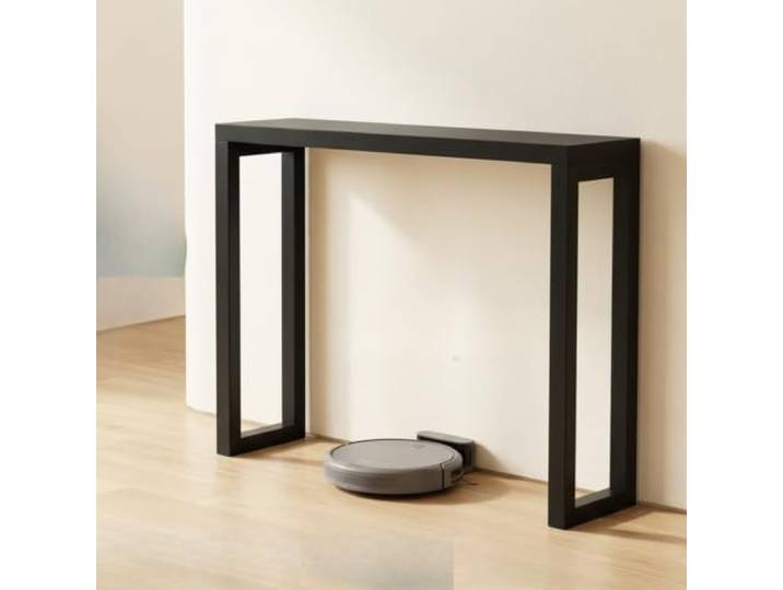 Moderner Konsolentisch, Schmaler Flurtisch Aus Holz, Sofa-Beistelltisch Massivholz-Konstruktion, Stabiles Eingangsmöbel, Platzsparendes Wohnzimmer-Design(Black,47.2W *29.5 H/120*75cm)
