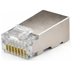 Danicom SFTP RJ45 CAT6a Pass Through Netzwerkstecker - für flexible Kabel 10 Stück, Zubehör Netzwerk