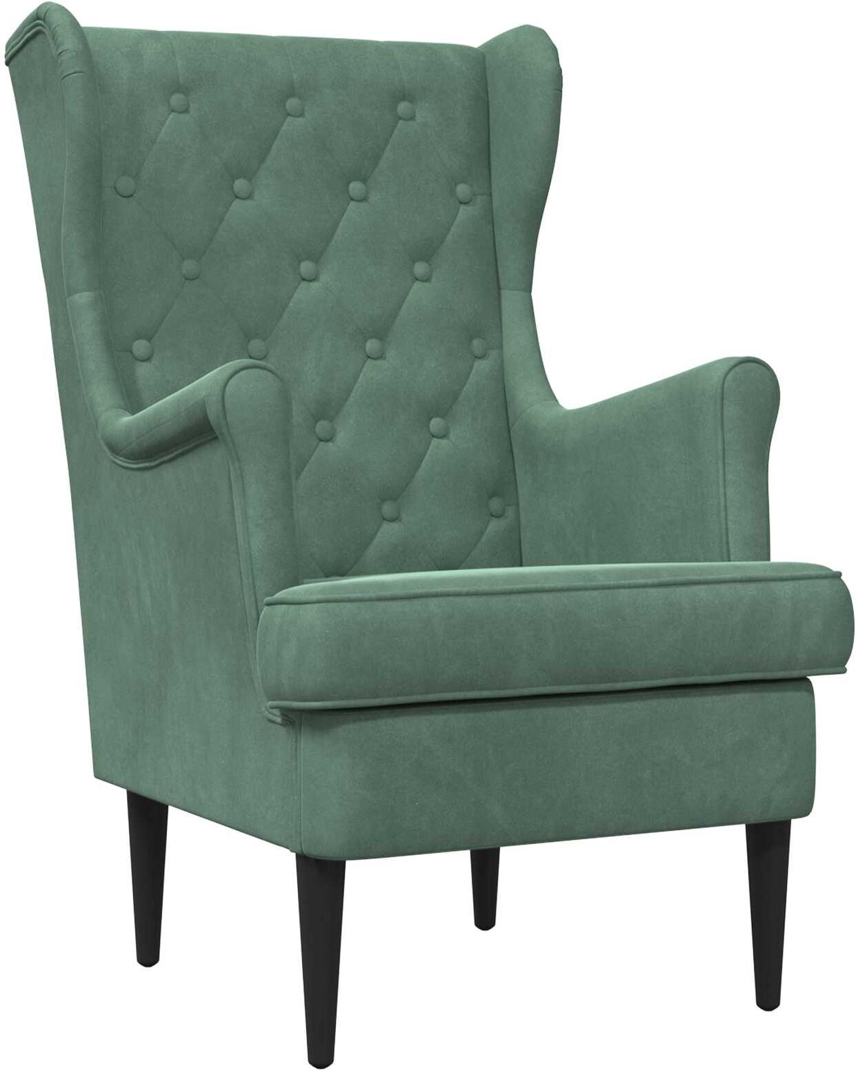 vidaXL Fauteuil Vert Mer Velours