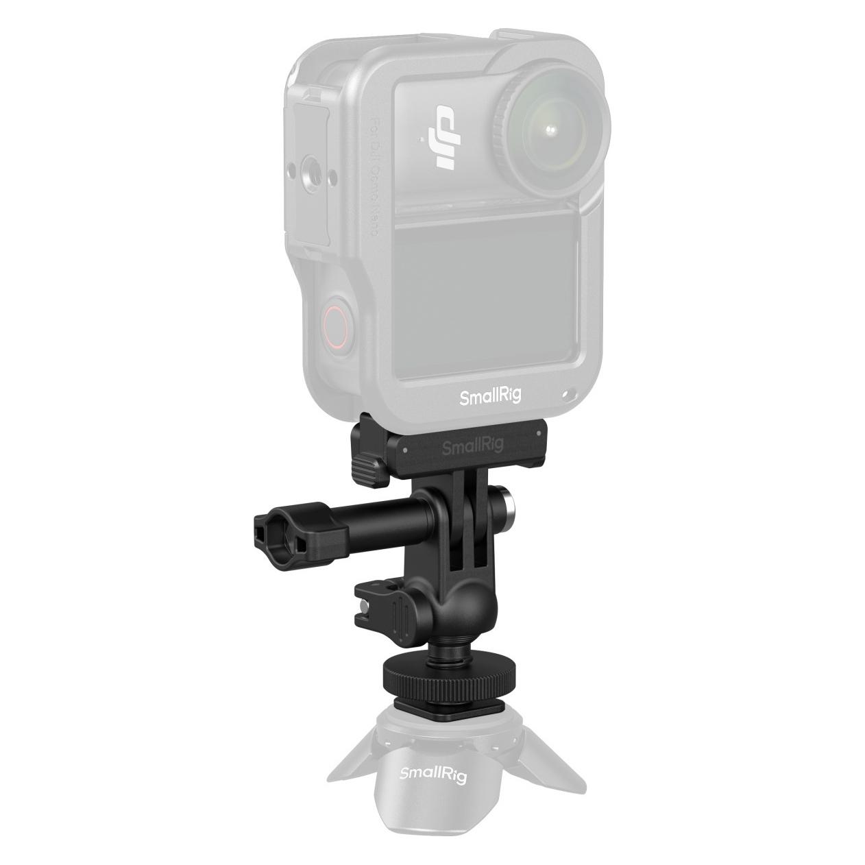 SmallRig 6396 QR Adapter Support with Cold Shoe Mount and mini Ball Head for DJI Osmo Action 6 / Nano (6396)