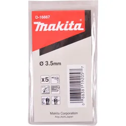 Makita HSS Co Metallbohrer, Ø 3,5mm - Länge 70mm - 5 Stück - D-16667