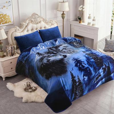 JML Luxury Heavyweight Raschel Fleece Blanket, Embossed Floral Bed Blanket
