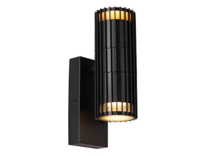 Lucide TIMBALA - Wandspot / Wandlamp Binnen/Buiten - 2xGU10 (MR16) - IP44 - Zwart - Essential