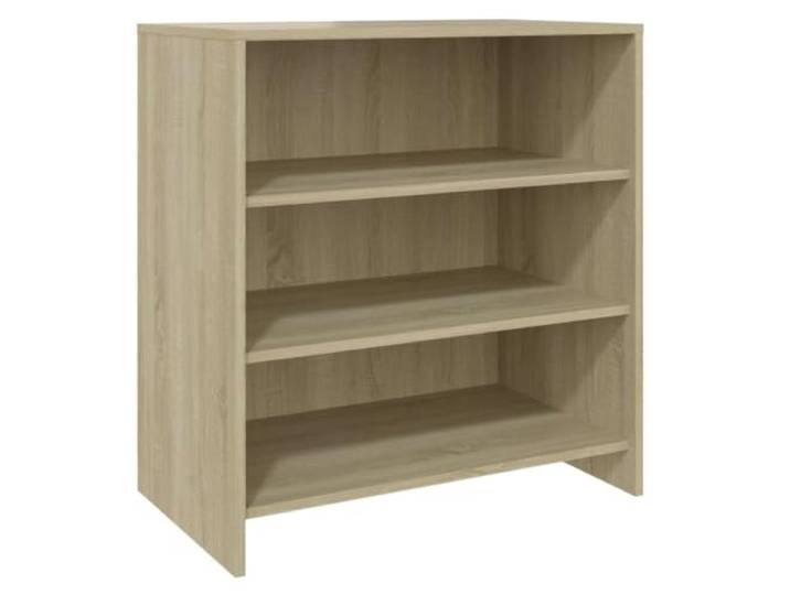 KGFHERENB Sideboard Sonoma-Eiche 70x40,5x75 cm Kommode Holzwerkstoff Kompakter Beistellschrank mit 3 Fächern für Wohnzimmer und Flur, stabile Ablage für Dekoration und Bücher.