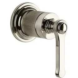 Gessi Venti20 Fertigmontageset Waschtisch-Einhebelmischer, 1-Weg, für separaten Auslauf, Wandmontage, 65109720, Farbe: Nickel PVD
