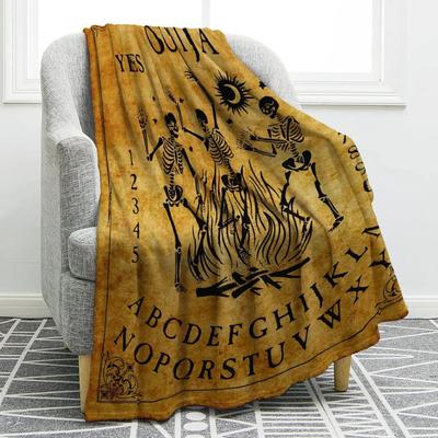 Uplift Picks Ouija Board Gothic Throw Blanket Sun Moon Skull Witch Decor 03 70x100cm