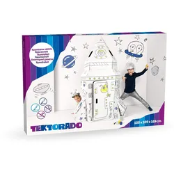Tektorado Tektorado Rakete Kartonspielzeug – Weiß, 5-lagig, bemalbar – Kreatives Bastelspiel für Kinder