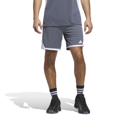 Trainingsshorts ADIDAS PERFORMANCE "3G SPEED AEROREADY", Herren, Gr. M, N-Gr, grau (tmonix, weiß, normal, gr.), Obermaterial: 100% Polyester, Hosen, für Basketballtraining und auf dem Platz, mit AEROREADY, aus Polyester