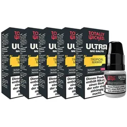 8 ml Totally Wicked ULTRA Nic Salts - 2,0 % (20 mg/ml) Tropical Mango, 5er Pack