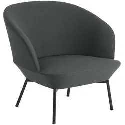 Muuto Oslo Lounge Chair, tube base, twill weave 990 / schwarz