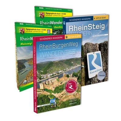 Rheinsteig/Rheinburgenweg - Premium-Set mit zwei Topo-Karten 1: 25000 des LVermGeo, Taschenbuch von Wolfgang Todt,Ulrike Poller, Idee-Media,