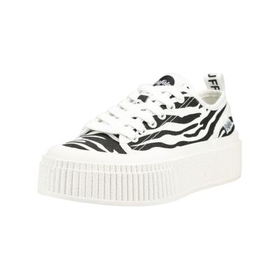 Plateausneaker BUFFALO "Buffalo Sneaker Textil", Damen, Gr. 40, schwarz-weiß (schwarz, weiß), Textil, Schuhe Plateausneaker