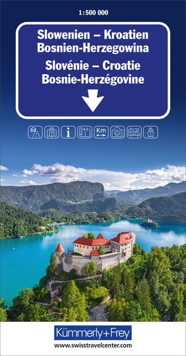 Carte routière - Slovénie, Croatie, Bosnie-Herzégovine   Kümmerly & Frey