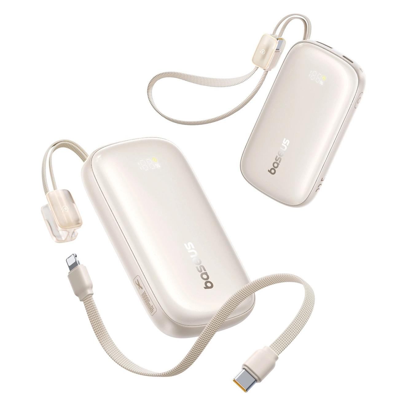 Baseus Powerbank EnerFill FC21 QPow 3 Ultra, 10000mAh, 22.5W, QC + PD, Beige (10000 mAh, 22.50 W) (6932172692551)