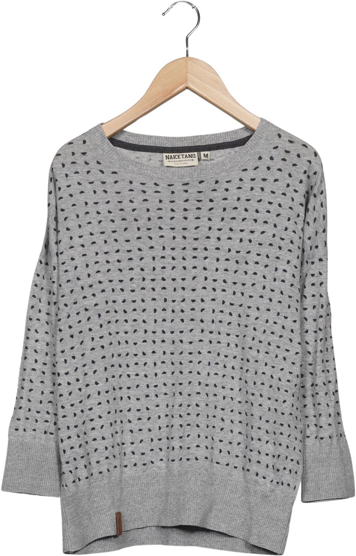 Naketano Damen Pullover, Grau, Gr. M, Baumwolle - Second Hand