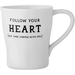 Bloomingville Tasse Wendy mit Schrift, Steingut, Follow your Heart